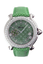 Chopard Happy Sport Good Luck Clover Green Dial Mens Quartz Watch 288427-20